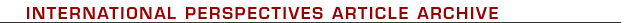 International Perspectives Article Archive