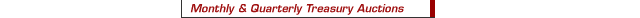 Monthly and Qaurterly Treasury Auctions